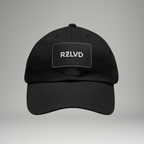 Black cap with 'RZLVD' logo on a gray background